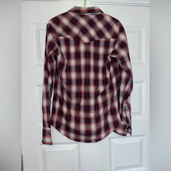 Roper Wear The West Men's Western Shirt Size Small Pearl Snap Blue Red Cowboy - Picture 7 of 7